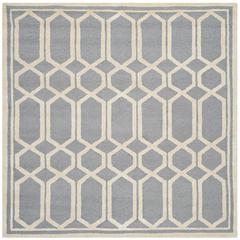 CAMBRIDGE, SILVER / IVORY, 6' X 6' Square, Area Rug, CAM138D-6SQ