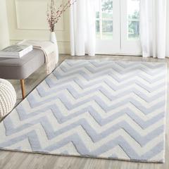 CAMBRIDGE, LIGHT BLUE / IVORY, 5' X 8', Area Rug, CAM139A-5