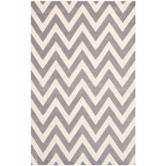 CAMBRIDGE, SILVER / IVORY, 5' X 8', Area Rug, CAM139D-5