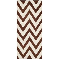 CAMBRIDGE, DARK BROWN / IVORY, 2'-6" X 6', Area Rug, CAM139H-26