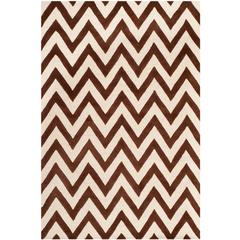 CAMBRIDGE, DARK BROWN / IVORY, 6' X 9', Area Rug, CAM139H-6