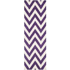 CAMBRIDGE, PURPLE / IVORY, 2'-6" X 12', Area Rug, CAM139K-212