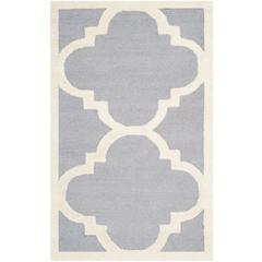 CAMBRIDGE, SILVER / IVORY, 2' X 3', Area Rug, CAM140D-2