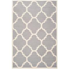CAMBRIDGE, SILVER / IVORY, 6' X 9', Area Rug, CAM140D-6