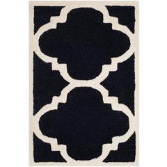 CAMBRIDGE, BLACK / IVORY, 2' X 3', Area Rug, CAM140E-2