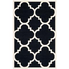 CAMBRIDGE, BLACK / IVORY, 5' X 8', Area Rug, CAM140E-5