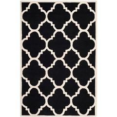 CAMBRIDGE, BLACK / IVORY, 6' X 9', Area Rug, CAM140E-6