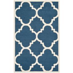 CAMBRIDGE, NAVY / IVORY, 5' X 8', Area Rug, CAM140G-5