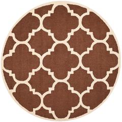 CAMBRIDGE, DARK BROWN / IVORY, 6' X 6' Round, Area Rug, CAM140H-6R