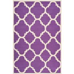 CAMBRIDGE, PURPLE / IVORY, 6' X 9', Area Rug, CAM140K-6