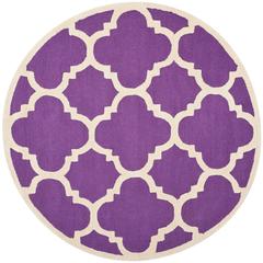 CAMBRIDGE, PURPLE / IVORY, 6' X 6' Round, Area Rug, CAM140K-6R