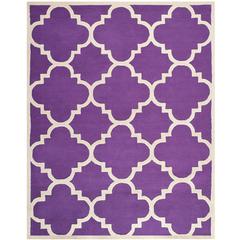 CAMBRIDGE, PURPLE / IVORY, 8' X 10', Area Rug, CAM140K-8