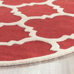 CAMBRIDGE, RUST / IVORY, 8' X 8' Round, Area Rug