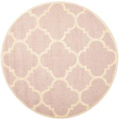 CAMBRIDGE, LIGHT PINK / IVORY, 6' X 6' Round, Area Rug, CAM140M-6R