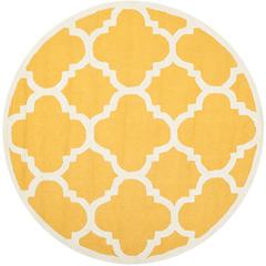 CAMBRIDGE, GOLD / IVORY, 6' X 6' Round, Area Rug, CAM140Q-6R