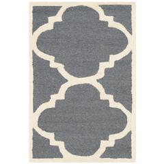 CAMBRIDGE, DARK GREY / IVORY, 2' X 3', Area Rug, CAM140X-2