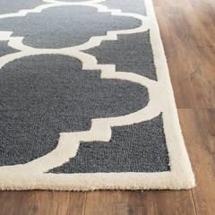 CAMBRIDGE, DARK GREY / IVORY, 6' X 9', Area Rug, CAM140X-6