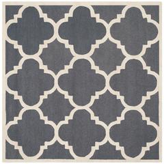CAMBRIDGE, DARK GREY / IVORY, 6' X 6' Square, Area Rug, CAM140X-6SQ