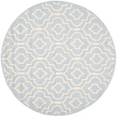 CAMBRIDGE, LIGHT BLUE / IVORY, 6' X 6' Round, Area Rug, CAM141A-6R