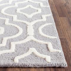 CAMBRIDGE, SILVER / IVORY, 2'-6" X 4', Area Rug, CAM141D-24