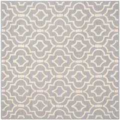 CAMBRIDGE, SILVER / IVORY, 6' X 6' Square, Area Rug, CAM141D-6SQ