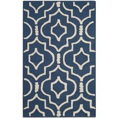 CAMBRIDGE, NAVY BLUE / IVORY, 2' X 3', Area Rug, CAM141G-2