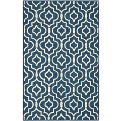 CAMBRIDGE, NAVY BLUE / IVORY, 5' X 8', Area Rug, CAM141G-5
