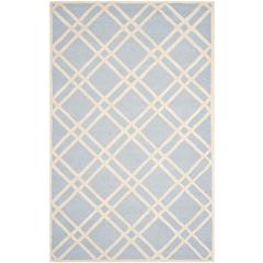 CAMBRIDGE, LIGHT BLUE / IVORY, 5' X 8', Area Rug, CAM142A-5