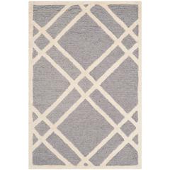 CAMBRIDGE, SILVER / IVORY, 2' X 3', Area Rug, CAM142D-2