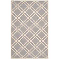 CAMBRIDGE, SILVER / IVORY, 5' X 8', Area Rug, CAM142D-5