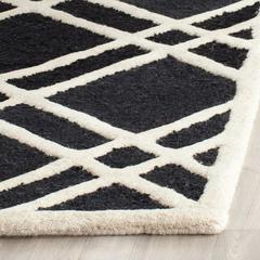 CAMBRIDGE, BLACK / IVORY, 3' X 5', Area Rug, CAM142E-3