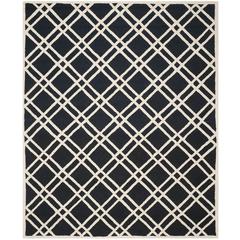 CAMBRIDGE, BLACK / IVORY, 8' X 10', Area Rug, CAM142E-8
