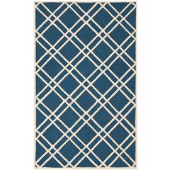 CAMBRIDGE, NAVY BLUE / IVORY, 5' X 8', Area Rug, CAM142G-5