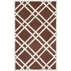 CAMBRIDGE, DARK BROWN / IVORY, 3' X 5', Area Rug, CAM142H-3