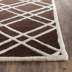 CAMBRIDGE, DARK BROWN / IVORY, 6' X 9', Area Rug, CAM142H-6