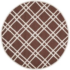 CAMBRIDGE, DARK BROWN / IVORY, 6' X 6' Round, Area Rug, CAM142H-6R