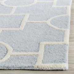 CAMBRIDGE, LIGHT BLUE / IVORY, 3' X 5', Area Rug, CAM143A-3
