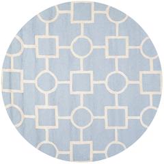 CAMBRIDGE, LIGHT BLUE / IVORY, 6' X 6' Round, Area Rug, CAM143A-6R
