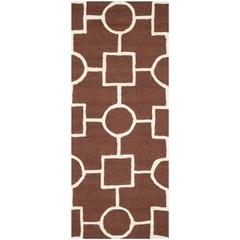 CAMBRIDGE, DARK BROWN / IVORY, 2'-6" X 6', Area Rug, CAM143H-26