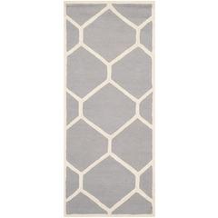 CAMBRIDGE, SILVER / IVORY, 2'-6" X 6', Area Rug, CAM144D-26