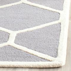 CAMBRIDGE, SILVER / IVORY, 6' X 9', Area Rug, CAM144D-6