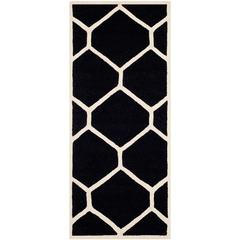 CAMBRIDGE, BLACK / IVORY, 2'-6" X 6', Area Rug, CAM144E-26
