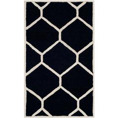CAMBRIDGE, BLACK / IVORY, 3' X 5', Area Rug, CAM144E-3