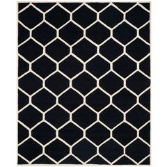 CAMBRIDGE, BLACK / IVORY, 8' X 10', Area Rug, CAM144E-8