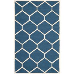CAMBRIDGE, NAVY BLUE / IVORY, 5' X 8', Area Rug, CAM144G-5