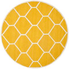 CAMBRIDGE, GOLD / IVORY, 6' X 6' Round, Area Rug, CAM144Q-6R