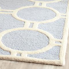 CAMBRIDGE, LIGHT BLUE / IVORY, 4' X 6', Area Rug, CAM145A-4