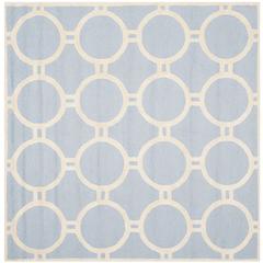 CAMBRIDGE, LIGHT BLUE / IVORY, 6' X 6' Square, Area Rug, CAM145A-6SQ
