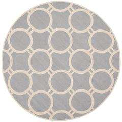 CAMBRIDGE, SILVER / IVORY, 6' X 6' Round, Area Rug, CAM145D-6R