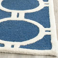 CAMBRIDGE, NAVY BLUE / IVORY, 4' X 6', Area Rug, CAM145G-4